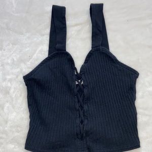 Silence + Noise black top with criss cross front